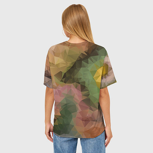 Женская футболка оверсайз Абстрактный узорчик / 3D-принт – фото 4