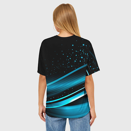 Женская футболка оверсайз BMW sign БМВ / 3D-принт – фото 4