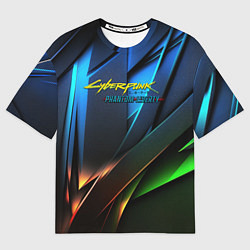 Футболка оверсайз женская Cyberpunk 2077 phantom liberty logo, цвет: 3D-принт