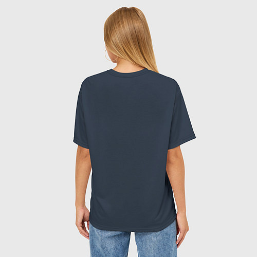 Женская футболка оверсайз Лис ниндзя от нейросети / 3D-принт – фото 4