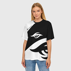 Футболка оверсайз женская Форма Team Secret white, цвет: 3D-принт — фото 2