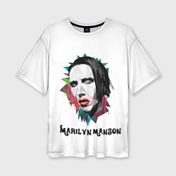 Женская футболка оверсайз Marilyn Manson art