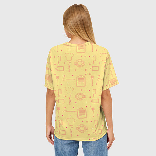 Женская футболка оверсайз Поварёнок / 3D-принт – фото 4