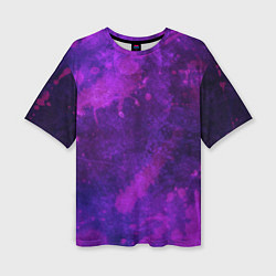 Женская футболка оверсайз Текстура - Purple explosion
