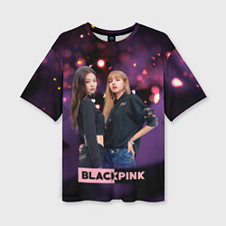 Женская футболка оверсайз Blackpink purple