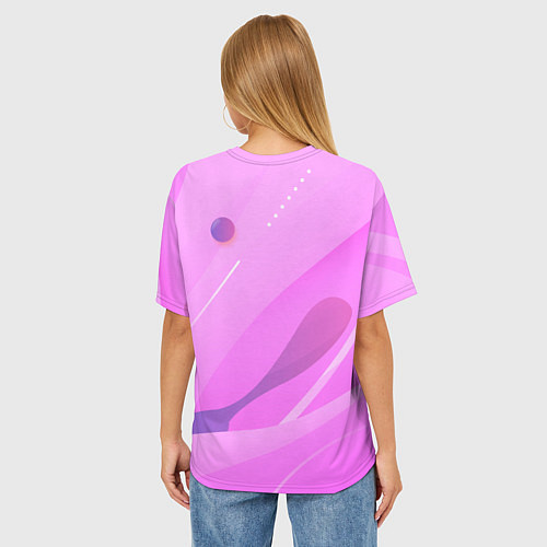 Женская футболка оверсайз Blackpink Lisa pink / 3D-принт – фото 4