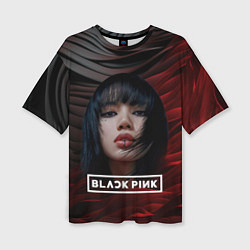 Футболка оверсайз женская Blackpink red and black, цвет: 3D-принт