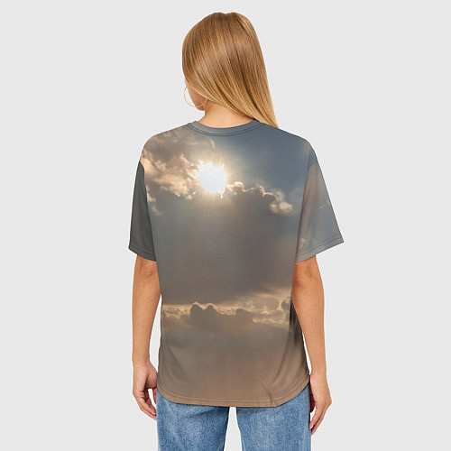 Женская футболка оверсайз Джинн Геншин Импакт / 3D-принт – фото 4