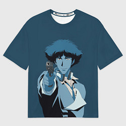 Женская футболка оверсайз Spike Spiegel blue