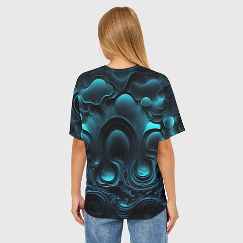 Женская футболка оверсайз Космическая текстура / 3D-принт – фото 4