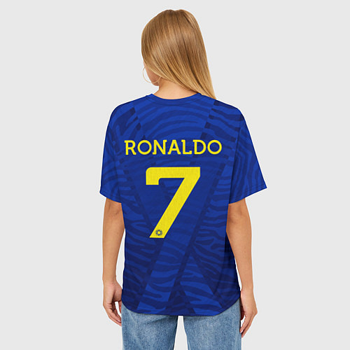 Женская футболка оверсайз Криштиану Роналду Аль Наср / 3D-принт – фото 4