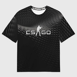 Футболка оверсайз женская CS GO black chrome, цвет: 3D-принт