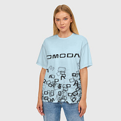 Футболка оверсайз женская Omoda letters pattern, цвет: 3D-принт — фото 2