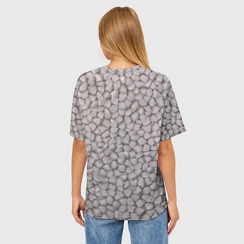 Женская футболка оверсайз Забавная белая обезьяна / 3D-принт – фото 4