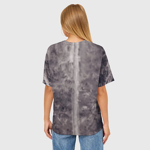 Женская футболка оверсайз Слон с хоботом / 3D-принт – фото 4