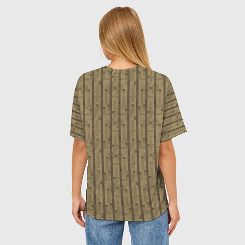 Женская футболка оверсайз Дубовые доски / 3D-принт – фото 4