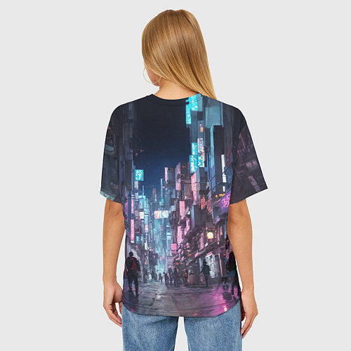 Женская футболка оверсайз Зельда на вечерней прогулке / 3D-принт – фото 4