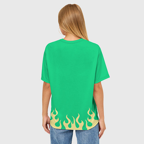 Женская футболка оверсайз Astro fire / 3D-принт – фото 4