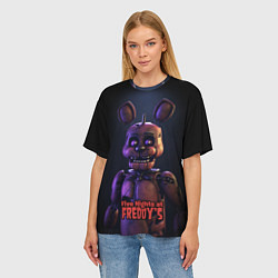 Футболка оверсайз женская Five Nights at Freddys Bonnie, цвет: 3D-принт — фото 2