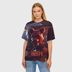 Футболка оверсайз женская Five Nights at Freddys Mangle, цвет: 3D-принт — фото 2