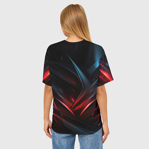 Женская футболка оверсайз Baldurs Gate 3 dark logo / 3D-принт – фото 4