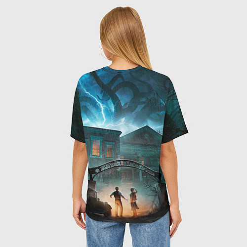 Женская футболка оверсайз Особняк Alone in the dark / 3D-принт – фото 4