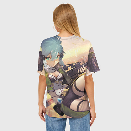 Женская футболка оверсайз Sword Art Online Сино Асада / 3D-принт – фото 4