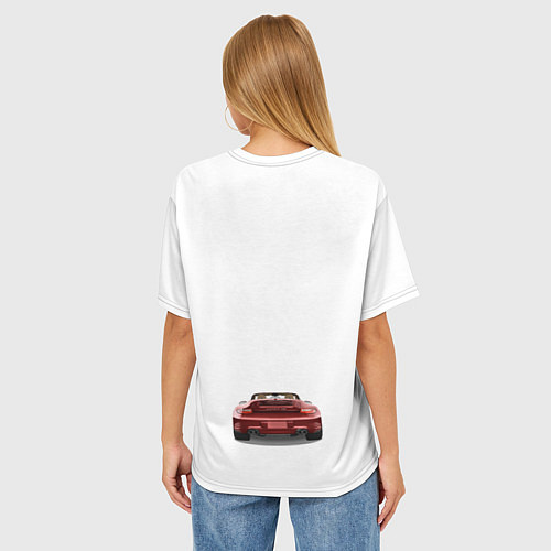 Женская футболка оверсайз Porsche car / 3D-принт – фото 4