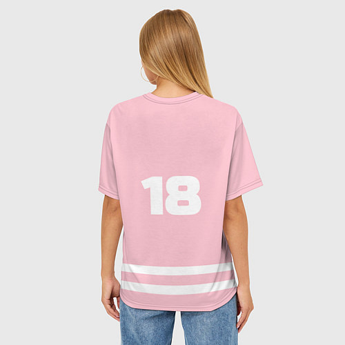 Женская футболка оверсайз Forever 18 / 3D-принт – фото 4