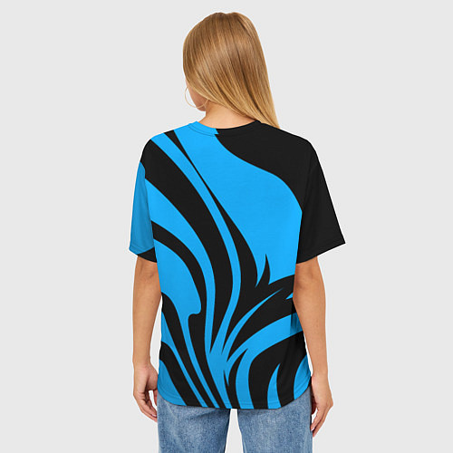 Женская футболка оверсайз Фольцваген - спокойный синий / 3D-принт – фото 4
