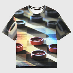 Футболка оверсайз женская Игра шашки, цвет: 3D-принт