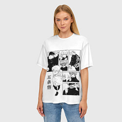 Футболка оверсайз женская Разный Годжо - Магическая битва, цвет: 3D-принт — фото 2