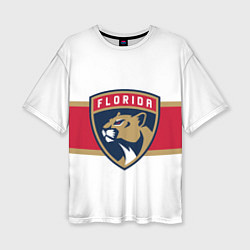 Футболка оверсайз женская Florida panthers - uniform - hockey, цвет: 3D-принт