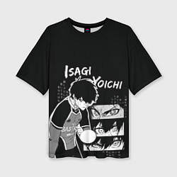 Женская футболка оверсайз Исаги Йоичи - Синяя тюрьма