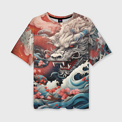 Женская футболка оверсайз Морской дракон Irezumi