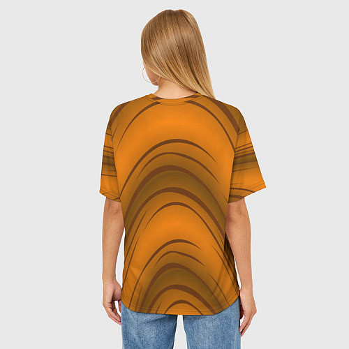 Женская футболка оверсайз Гнутое дерево / 3D-принт – фото 4