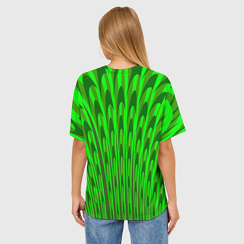 Женская футболка оверсайз Травяные стрелы / 3D-принт – фото 4