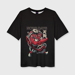 Женская футболка оверсайз Демон японии