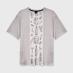 Женская футболка оверсайз Пью три дня в стиле крафт