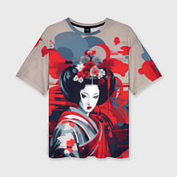 Футболка оверсайз женская Geisha vector style, цвет: 3D-принт