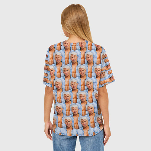 Женская футболка оверсайз Паттерн - Райан Гослинг / 3D-принт – фото 4