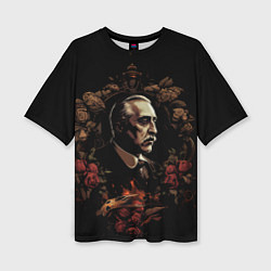 Женская футболка оверсайз Портрет Дон Вито Корлеоне