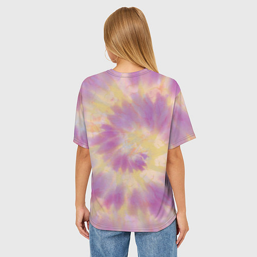 Женская футболка оверсайз Tie-Dye дизайн / 3D-принт – фото 4