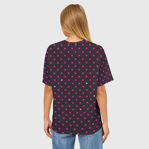 Женская футболка оверсайз Барби горошек / 3D-принт – фото 4
