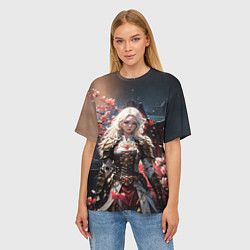 Футболка оверсайз женская Воительница в броне, цвет: 3D-принт — фото 2