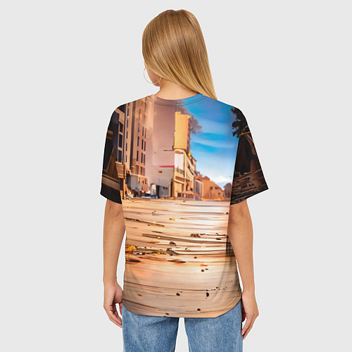 Женская футболка оверсайз Девушка из фалаута / 3D-принт – фото 4