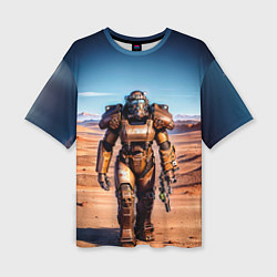 Женская футболка оверсайз Fallout power