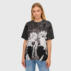 Футболка оверсайз женская Re Zero Ram and Rem, цвет: 3D-принт — фото 2