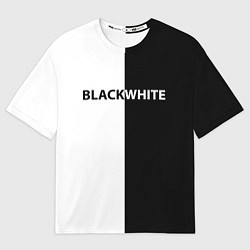 Футболка оверсайз женская Black white, цвет: 3D-принт