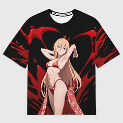 Женская футболка оверсайз Пауэр - демон крови